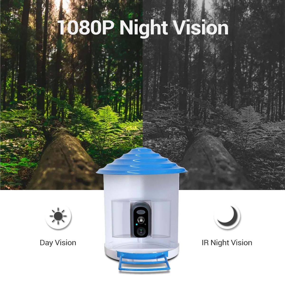 2Mp Wifi Camera With Ai Bird Recognition And Pir Motion Detection