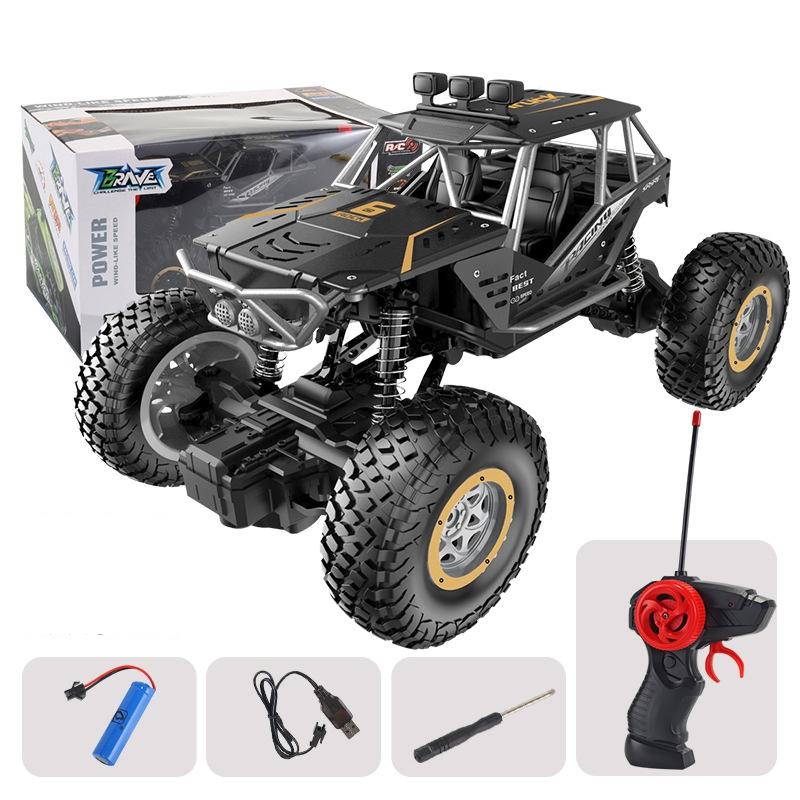 Large Alloy Off-Road Rc Car For Kids - Black