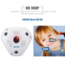 360 Degree Fisheye Lens Wifi Ip Camera With Motion Detection & Night Vision - Shark 960P-9