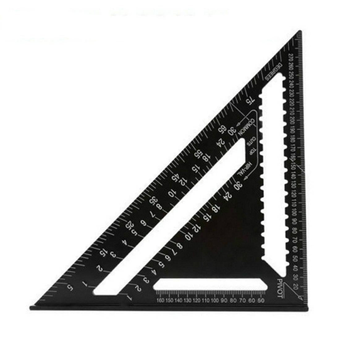 Woodworking Square Layout Gauge - Angle Ruler Measuring Tool - 7 Inch Black Metric - 0