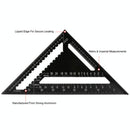 Woodworking Square Layout Gauge - Angle Ruler Measuring Tool - 7 Inch Black Metric-12