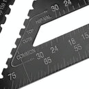 Woodworking Square Layout Gauge - Angle Ruler Measuring Tool - 7 Inch Black Metric-13