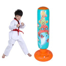 Children'S Inflatable Vertical Boxing Column - Cartoon Underwater Animal Pattern - 1.25M Height - Blue-1