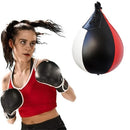 Black And White Suspended Pear-Shaped Speed Ball For Boxing - Black Red White-1