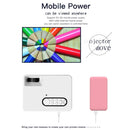 Portable Mini Projector - 80 Lumens 1080P Support 320X240 Pixels - White-7