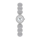 Diamond-inlaid Women Chain Watch - Elegant Accessory - Silver-1