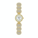 Diamond-inlaid Women Chain Watch - Elegant Accessory - Silver-9