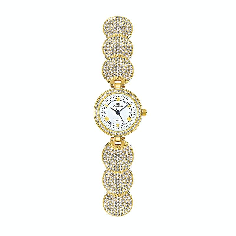 Diamond-Inlaid Women Chain Watch - Elegant Accessory - 0