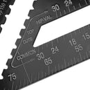 Woodworking Square Layout Gauge - Angle Ruler Measuring Tool - 12 Inch Black-7