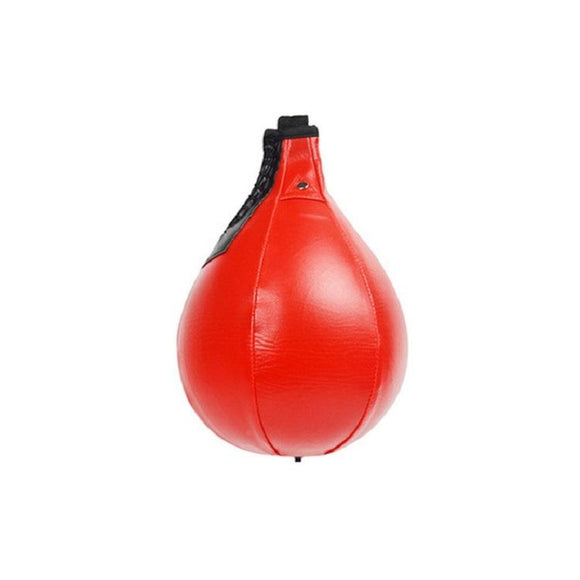 Black And White Suspended Pear-Shaped Speed Ball For Boxing - Red