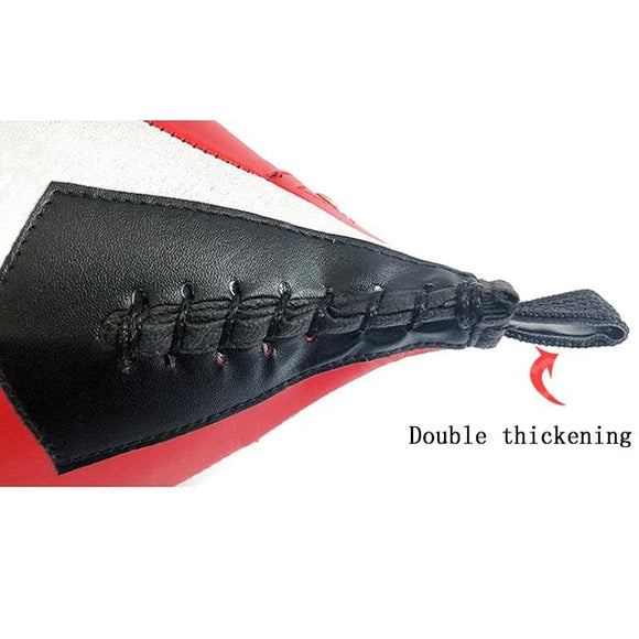 Black And White Suspended Pear-Shaped Speed Ball For Boxing - Red