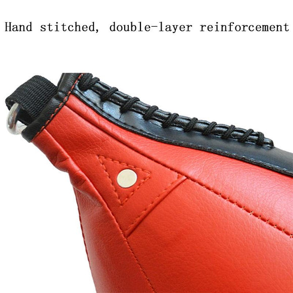 Black And White Suspended Pear-Shaped Speed Ball For Boxing - Red