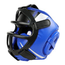 Competition Sparring Boxing Helmet For Head Protection - Black With Mask - S-9