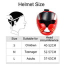 Competition Sparring Boxing Helmet For Head Protection - Black With Mask - L-7