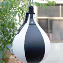 Adult Hanging Speed Ball For Boxing Fitness - Free Punching Bag - Pear Shape Black & White-10