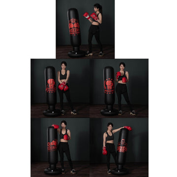 Adult Inflatable Vertical Boxing Column - 1.6M Non-Tumbler Sandbag - Boxer - 0