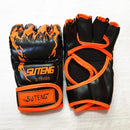 Adult Half-Finger Boxing Gloves For Training - Orange-4