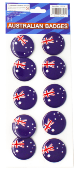 Australian Flag Badges 10 pieces Aussie  Enamel Tie Pin Anzac Day Brooch - 0