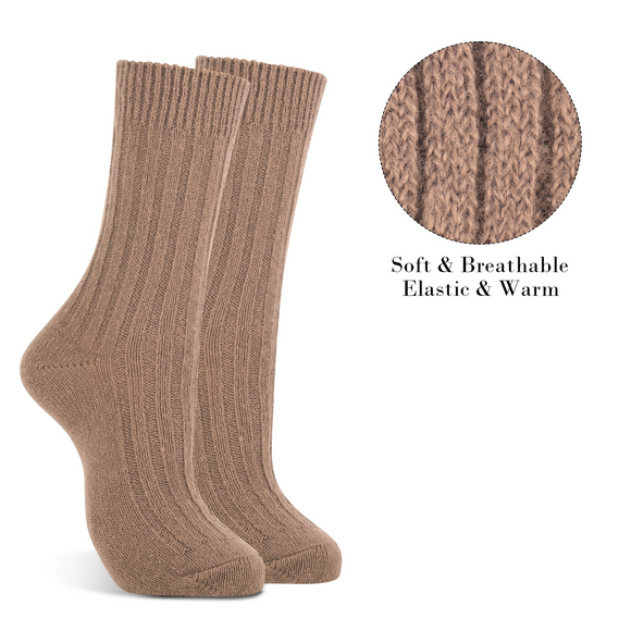 2 Pairs WOOL BLEND SOCKS Ladies Womens Thick Soft Work Thermal Warm Winter - 2-8