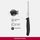 1x Victorinox Standard Wavy Edge Steak and Tomato Knife - Black-6