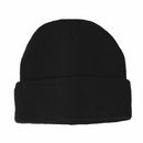 DENTS Fine Knit Turn Up Beanie Warm Winter Hat Plain Ski Thermal - Black-2