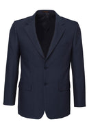 Mens Single Breasted 2 Button Suit Jacket Work Business - Pin Striped - Navy - 102-4