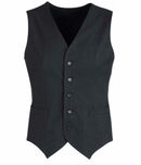 Mens Peaked Vest Waistcoat w/ Knitted Back Suit Formal Wedding Dress Up - Charcoal-5