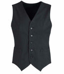 Mens Peaked Vest Waistcoat w/ Knitted Back Suit Formal Wedding Dress Up - Charcoal - 127-4