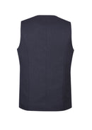 Mens Bamboo Blend Longline Vest Waistcoat w/ Stretch Business Forrnal Dress - Navy - 107-6