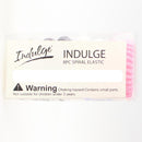 8x Indulge Hair Elastic Ties Bands Spiral Assorted Colours In Display Box-3