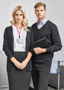 Mens Advatex Varesa Wool Pullover Jumper Cardigan V Neck - Charcoal - XXL-5