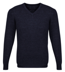 Mens Advatex Varesa Wool Pullover Jumper Cardigan - Navy - L-2