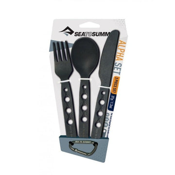 Sea to Summit Alpha Set 3pc Cutlery Set - Knife For Spoon Set - 0