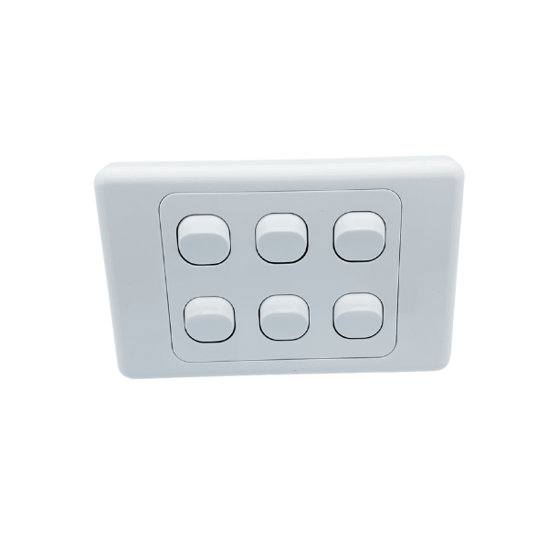 6 Gang Wall Plate Electricity Switch - 0
