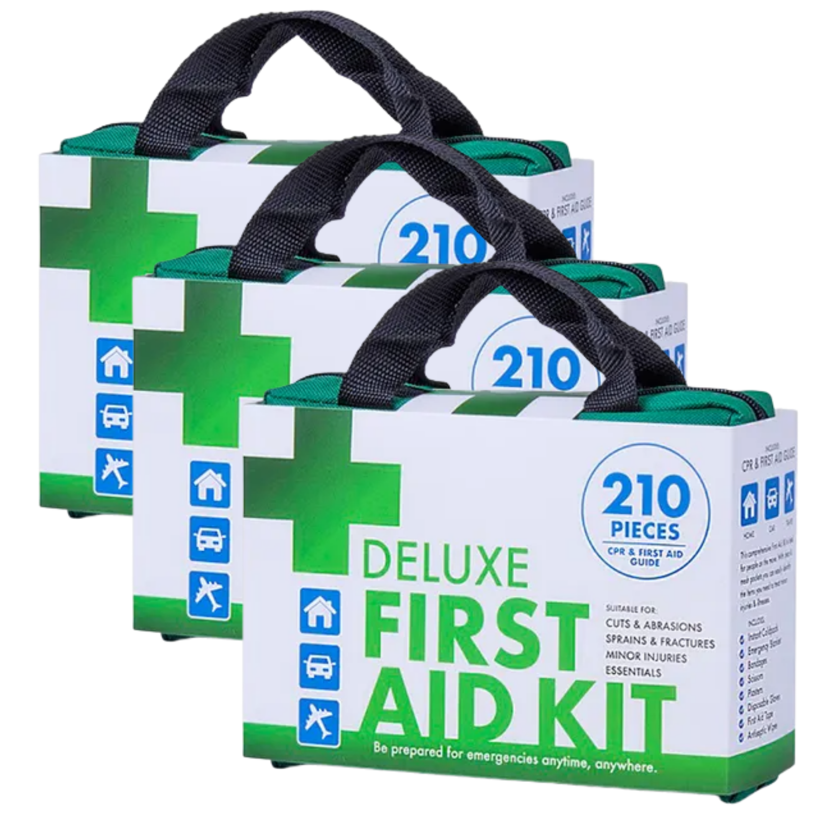 3x 210PCS EMERGENCY FIRST AID KIT Medical Travel Set Workplace Office ARTG BULK - 0