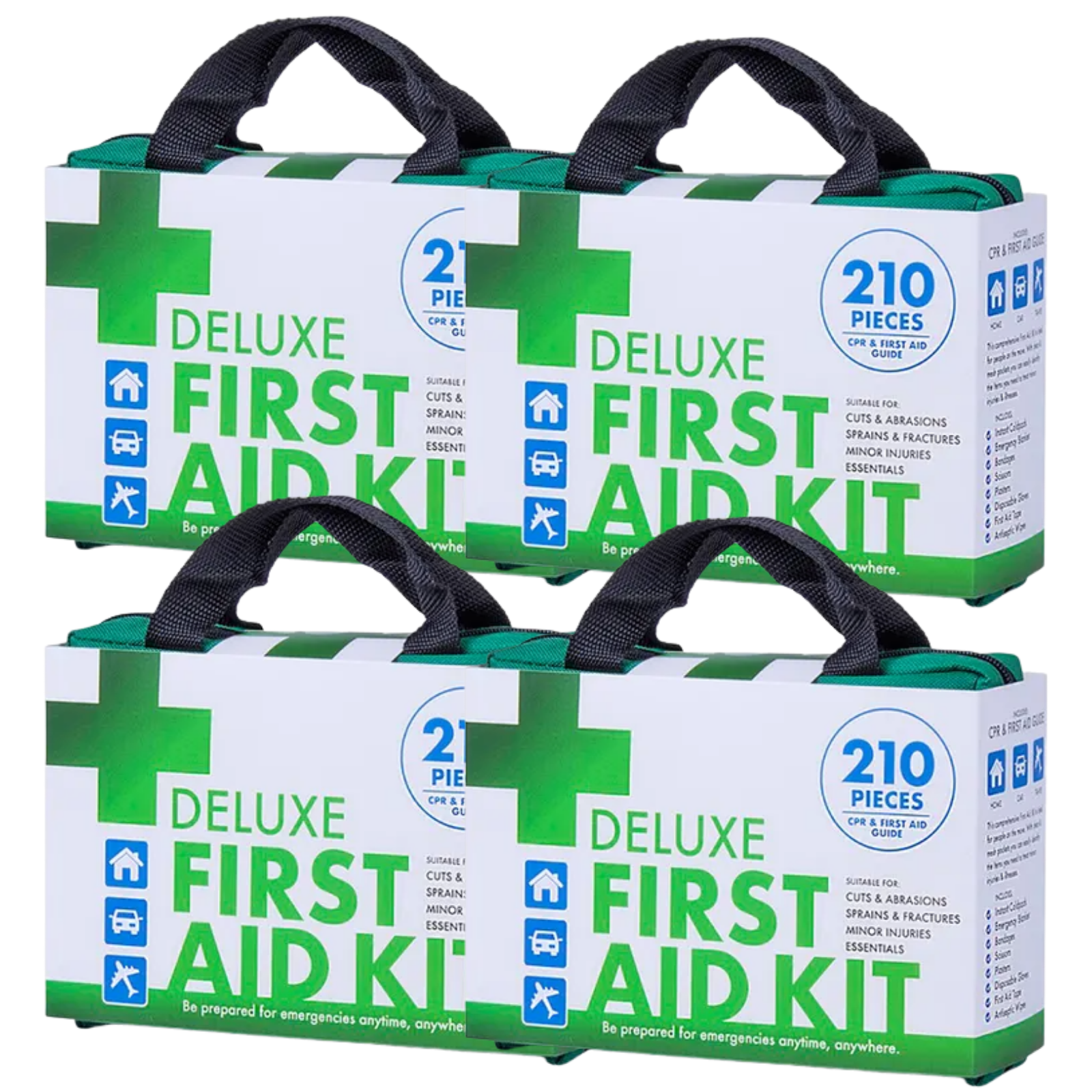 4x 210PCS EMERGENCY FIRST AID KIT Medical Travel Set Workplace Office ARTG BULK