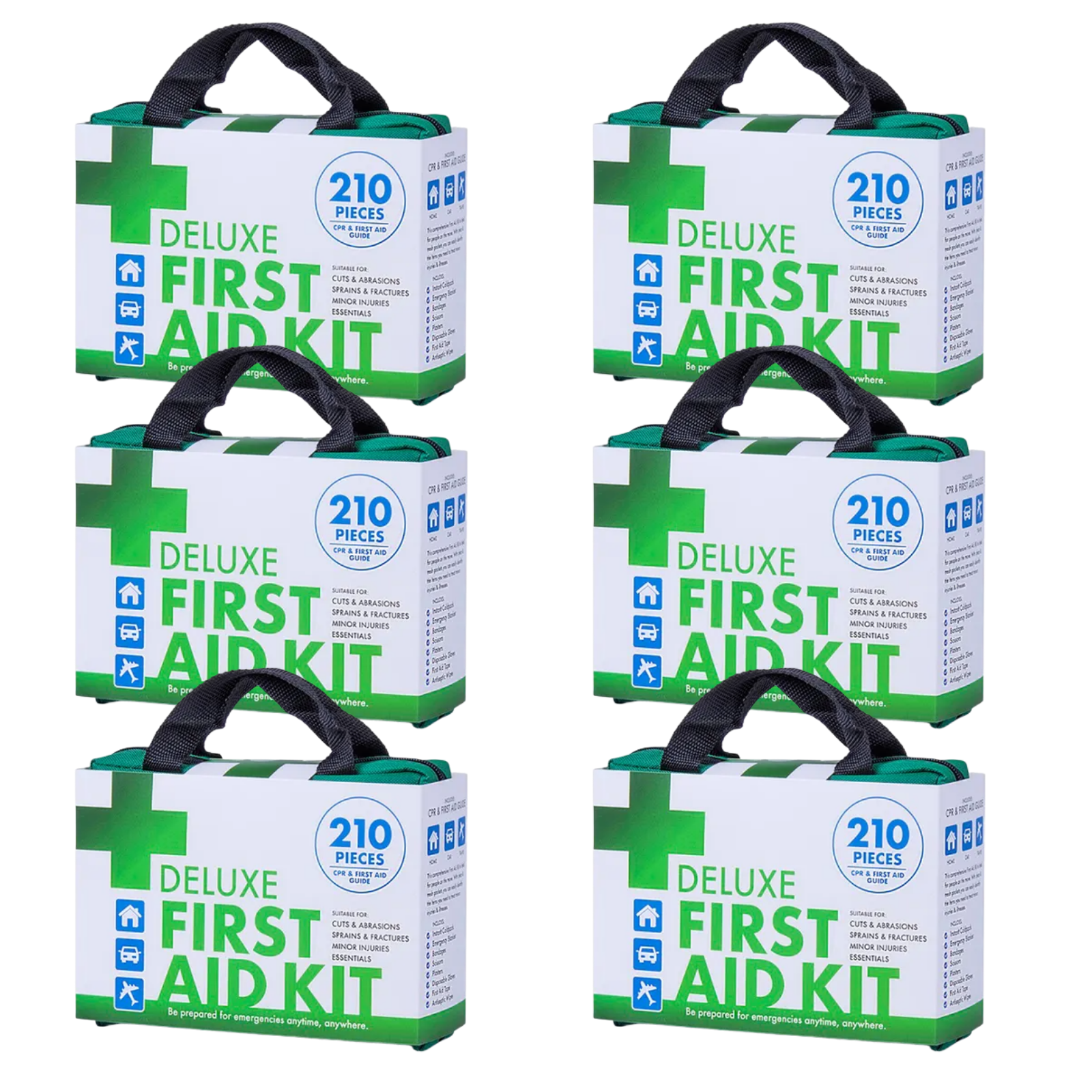 6x 210PCS EMERGENCY FIRST AID KIT Medical Travel Set Workplace Office ARTG BULK - 0