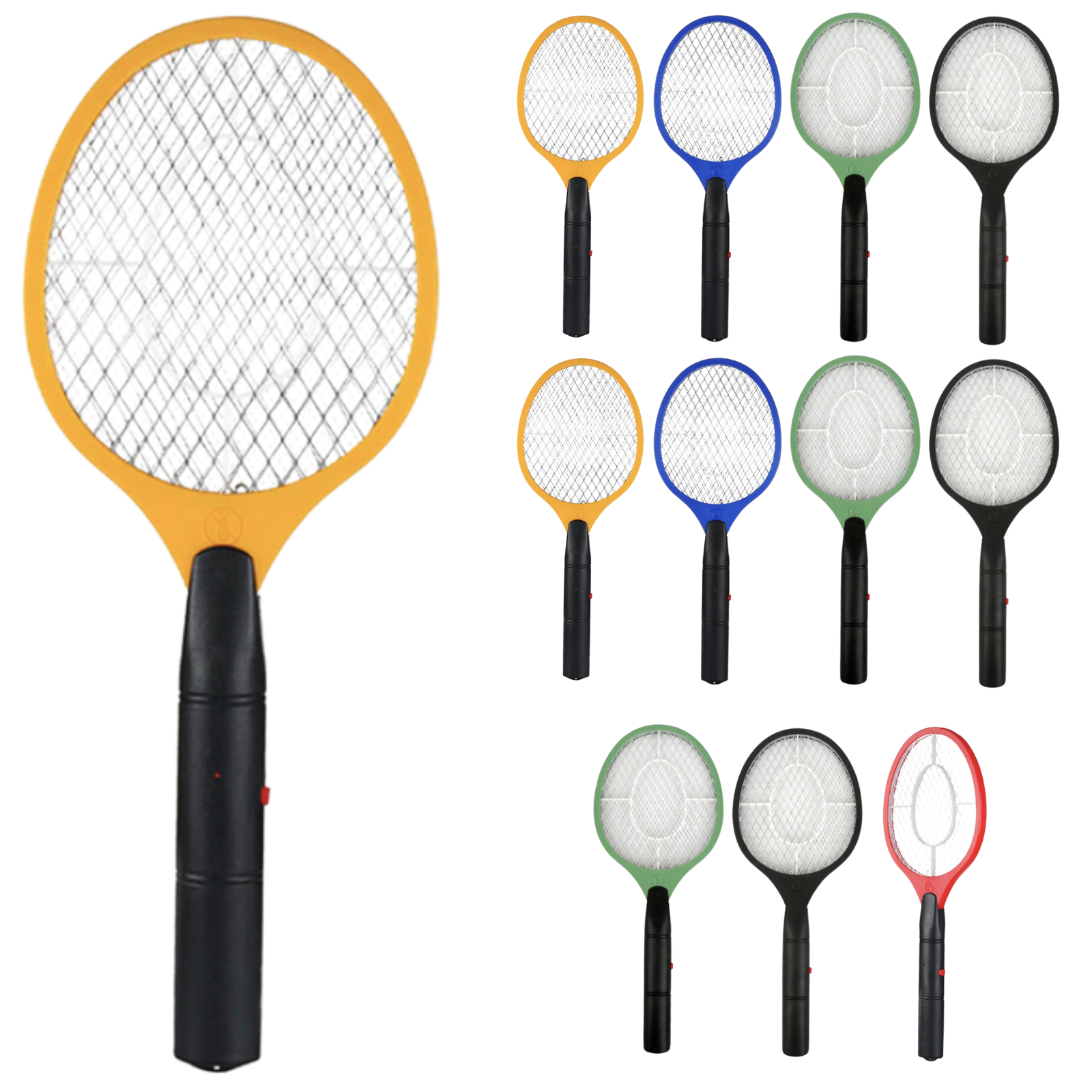 12x BUG ZAPPER RACKET Fly Mosquito Pest Swatter Net Racquet Electric Insect Killer - 0