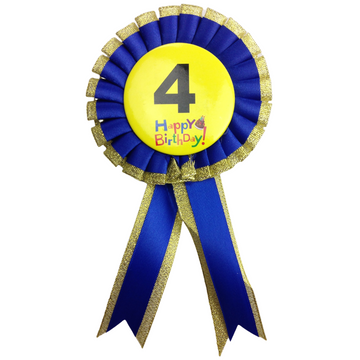 BIRTHDAY BADGE Party Favour Award Rosette Fancy Dress Girls Boys Childrens Kids - - 0