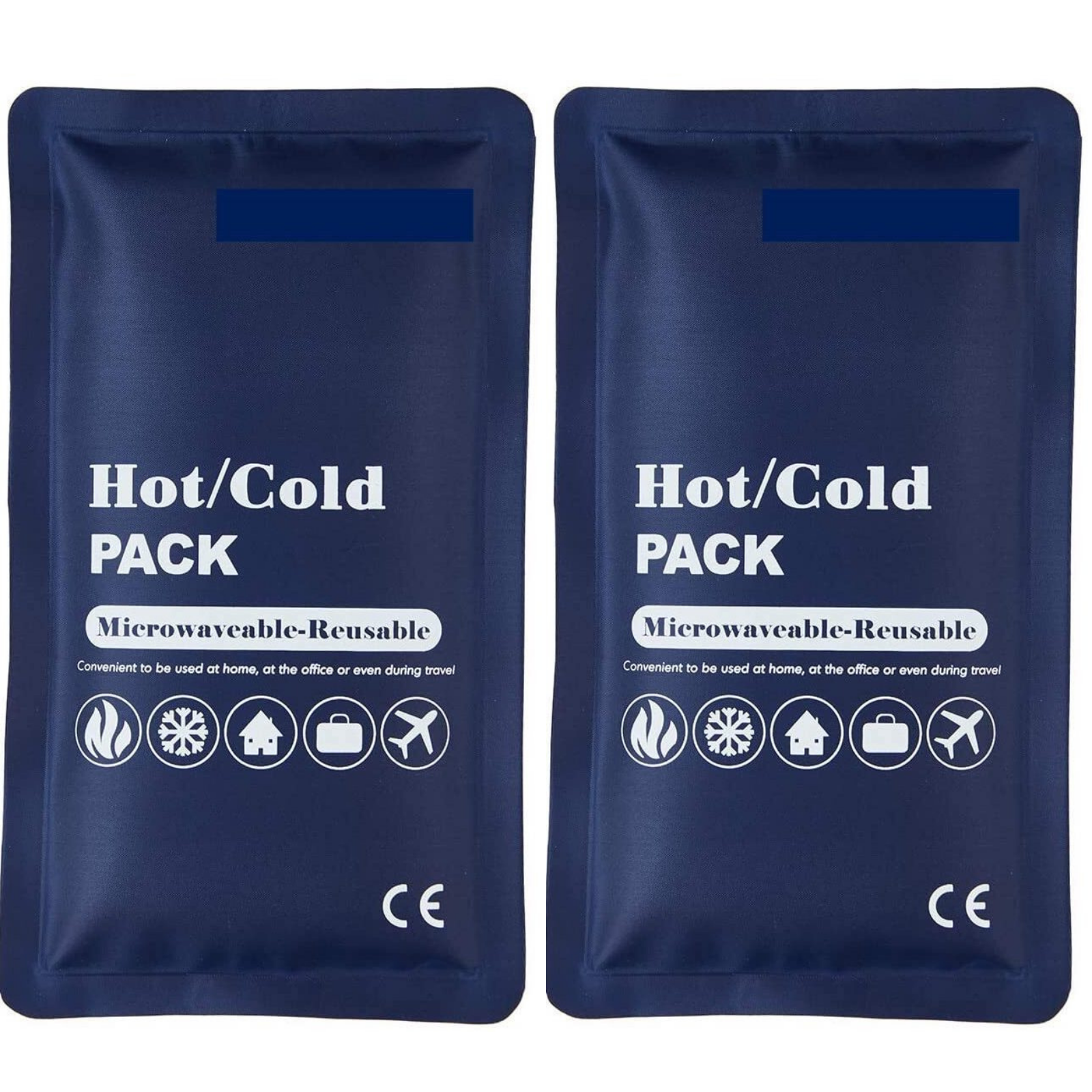 2x HOT COLD PACK First Aid Reusable Ice Heat Gel Packs Microwaveable Relief