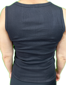 Ladies Sleeveless Singlet Top Womens Summer Basic Tank Shirt Lace Motif Front - Black - 12-14-4