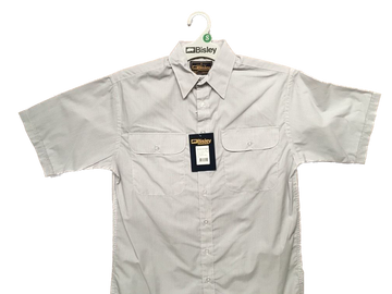 BISLEY SHORT SLEEVE SHIRT Everyday Casual Business Work Cotton Blend Check - BS2484_VHIG (HIG) - S