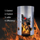 Large Chimney Starter Firewood Quick Rapid Charcoal Lighter Stove For Barbecue-5