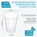 540x 16oz (480ml) Premium Plastic Clear Cups Extra Strong PET BPA Free-3