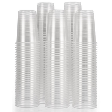 1200x 8oz (240ml) Premium Plastic Clear Cups Extra Strong PET BPA Free - 0