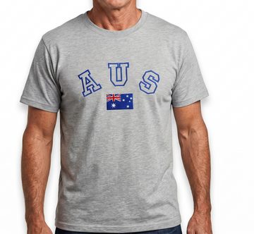 Mens Australia T Shirt Australia Day Cotton Blend Souvenir - Grey - 0