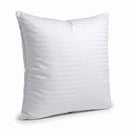 100% Cotton European Pillowcase 400 Thread Count Hotel Quality - Striped White (65x65cm-2