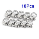 10pcs Hose Clamp Cars Motorcycle Fuel Line Jubilee Petrol Pupe Clips Garden DIY Tools-5