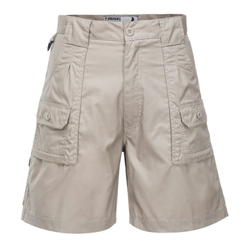 HUSKI Mens Cargo Shorts Work Casual Workwear - Bone - 4XL (112cm Waist) - 0