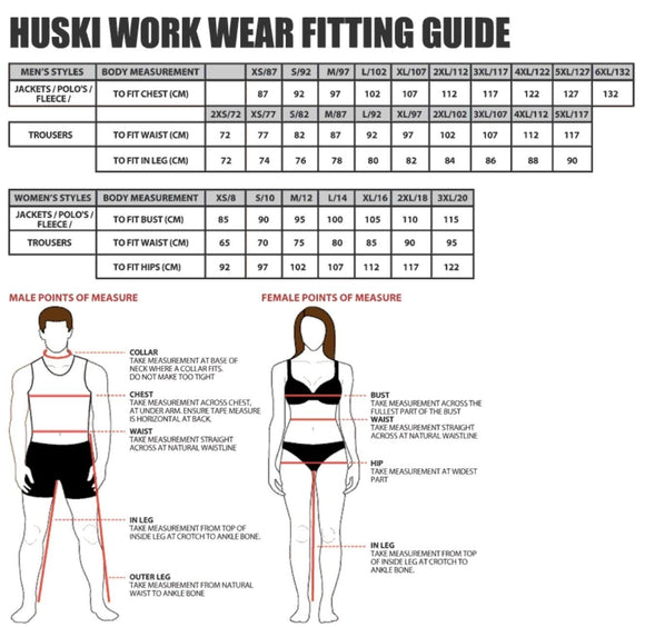 HUSKI Hi Vis Patrol Vest 3M Reflective Tape Safety Workwear High Visibility - Orange